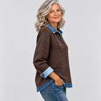 Azalea - Vintage Cable Knit Collared Jumper