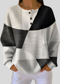 ISABELLA | Women's Waffle Knit Henley Sweatshirt