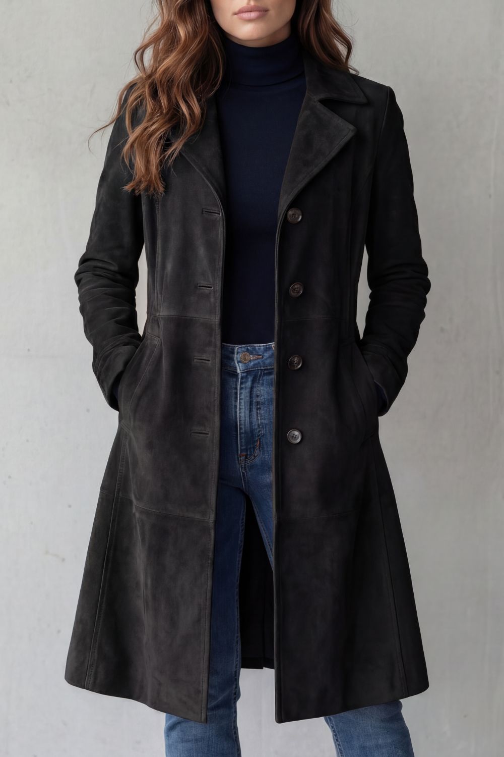 Disa | Vintage Suede Finish – Long Coat