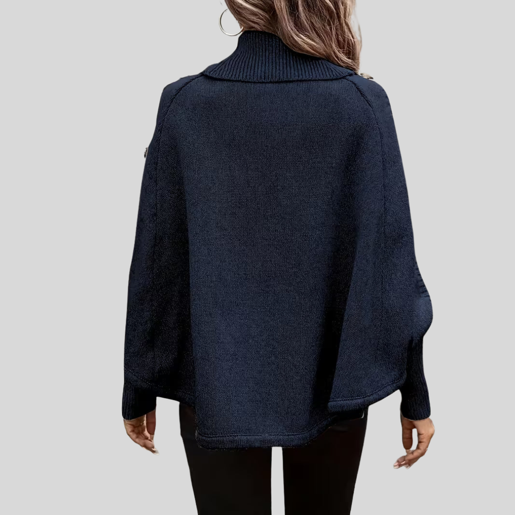 VERA | Women's Oversized Cable-Knit Turtleneck Sweater