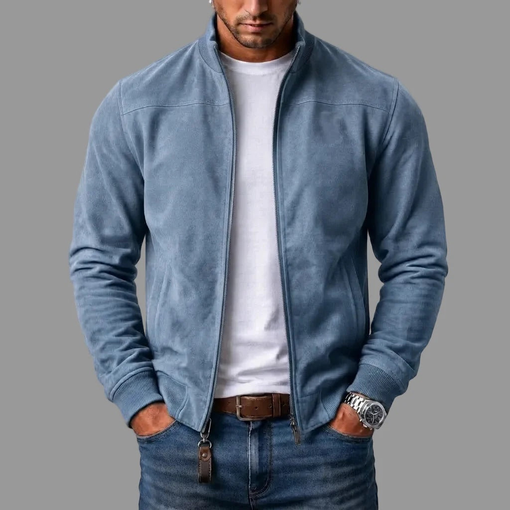 Jarel | Suede Bomber Jacket