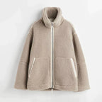 NADIA | Women's Oversized High Collar Teddy Jacket